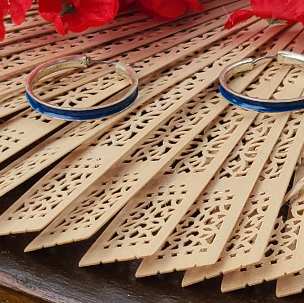 Blue & Silver Earrings